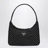 Prada Re-edition Re-nylon Mini Bag With Studs In Black