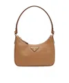 Prada Re-edition Beige Mini Bag In Saffiano Women In Nude