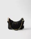 Prada Re-edition Mini Bag Aus Leder In Schwarz