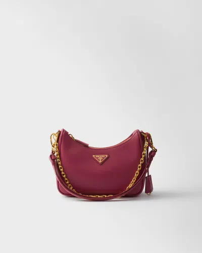 Prada Re-edition Mini Saffiano Leather Bag In Pink