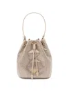 Prada Re-edition Mini Bag With Crystals In Sand