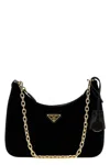 Prada ' Re-edition' Mini Handbag In Black