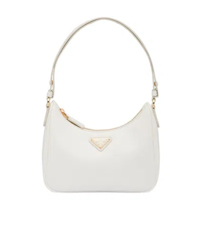 Prada Re-edition Mini Shoulder Bag In White