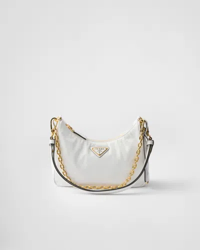 Prada Re-edition Naplak Patent Leather Mini-bag In White
