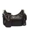 Prada Re-edition 2005 Nylon Chain Shoulder Bag In F0002 Nero
