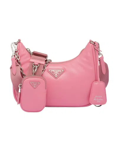 Prada Re-edition 2005 Re-nylon Shoulder Bag In Pink