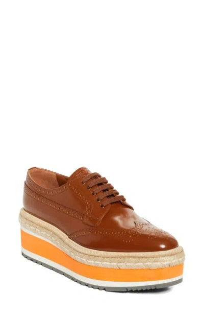 PRADA PRADA RE-EDITION 2011 PLATFORM WINGTIP OXFORD
