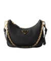 Prada Re-edition Saffiano Leather Mini-bag In Black
