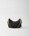 Prada Re-edition Saffiano Leather Mini-bag In Black