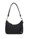 Prada Mini Borsa  Re-edition In Saffiano In Black