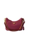 Prada Re-edition Saffiano Leather Mini-bag In Pink