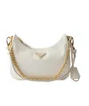 Prada Re-edition 2005 Saffiano Leather Shoulder Bag In White