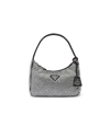 Prada Re-edition 2000 Crystal-embellished Mini Bag In Crystal