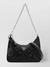 Prada Re-edition Shoulder Bag Chain Strap In Black