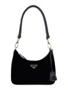 Prada Re-edition Velvet Mini-bag In Black