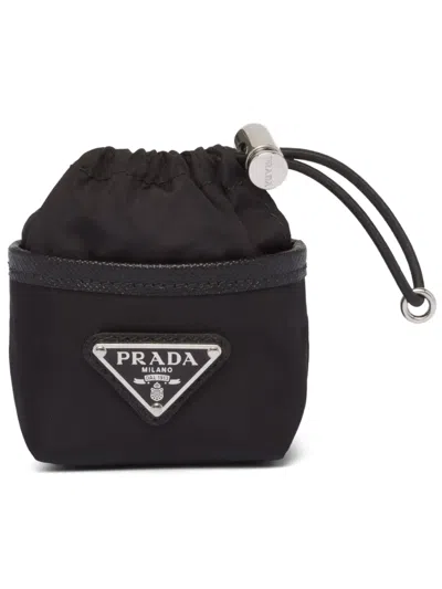 Prada Re-nylon Air Pods Pro Case In Black