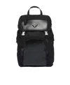 Prada Re-nylon And Brushed Leather Backpack In Black