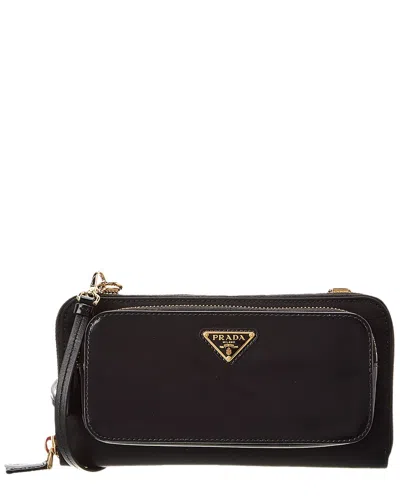 Prada Re-nylon & Brushed Leather Shoulder Bag (authentic )