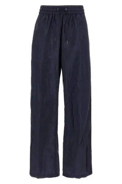 Prada Re-nylon And Lace Trousers In Blue
