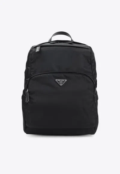 Prada Re-nylon And Leather Backpack