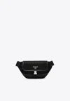 Prada Black Re-nylon And Saffiano Shoulder Bag Men In Black