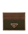 Prada Re-nylon And Leather Card Holder