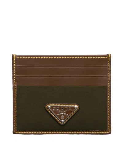 Prada Re-nylon And Leather Card Holder