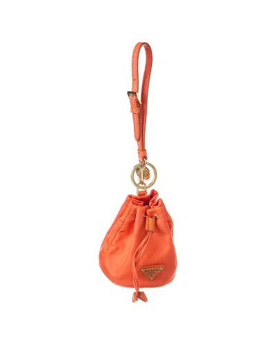 Prada Orange Re-edition 1978 Pouch Charm