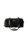 Prada Re-nylon And Leather Medium Top-handle Bag With Padlock