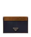 Prada Re-nylon And Leather Passport Holder