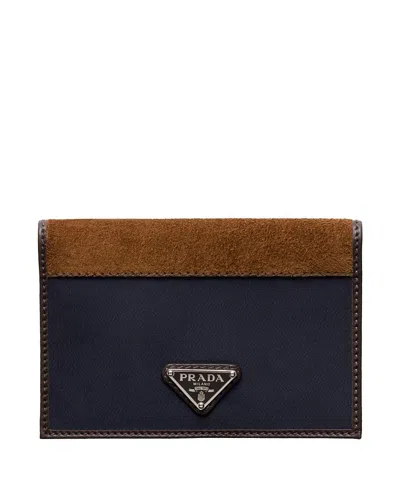 Prada Re-nylon And Leather Passport Holder