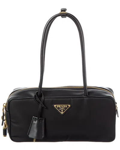 PRADA PRADA RE-NYLON & LEATHER SHOULDER BAG