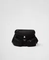 Prada Mens Black Re-nylon Nylon And Leather Shoulder Bag In Black