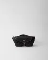 Prada Mens Black Re-nylon Nylon And Leather Shoulder Bag In Black
