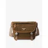 Prada Men's Re-nylon Messenger Bag In Brown