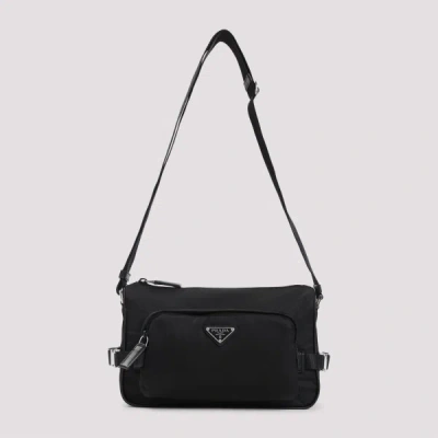 Prada Re-nylon And Leather Shoulder Bag Unica