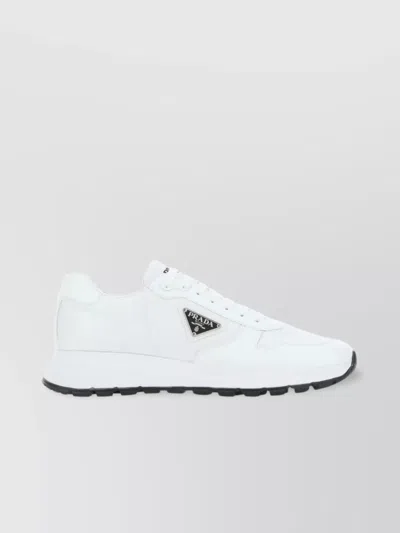 Prada Re-nylon And Leather Sneakers In White