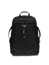 Prada Re-nylon And Leather Speedrock Backpack In Black