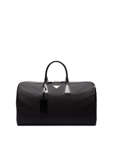 Prada `re-nylon` And Leather Travel Bag In Burgundy
