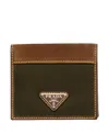 Prada Suede-detail Cardholder