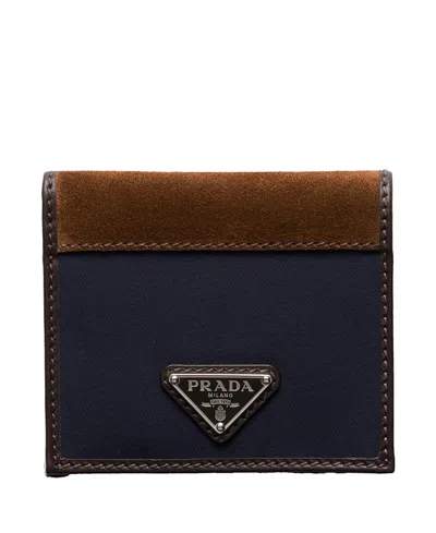 PRADA RE-NYLON AND LEATHER WALLET