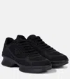 Prada Sneakers Mesh Upper Rubber Sole In Black