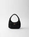 Prada Re-nylon And Nappa Leather Mini-bag With Bow In Black