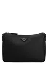 Prada Men's Leather Messenger Bag In Black