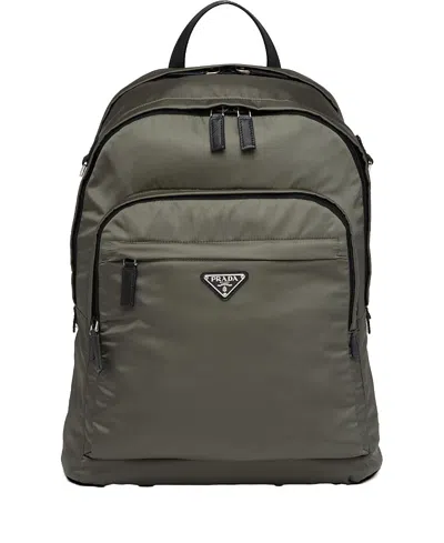 PRADA RE-NYLON AND SAFFIANO LEATHER BACKPACK