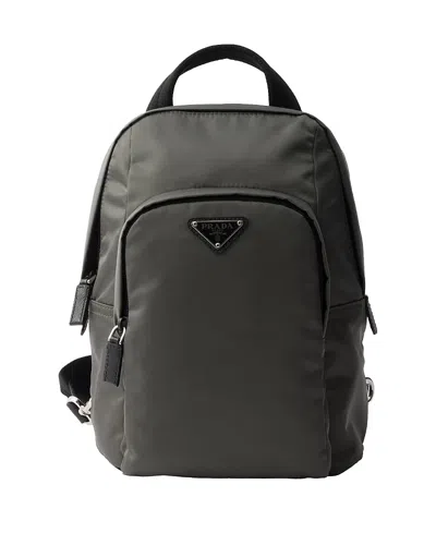 PRADA RE-NYLON AND SAFFIANO LEATHER BACKPACK
