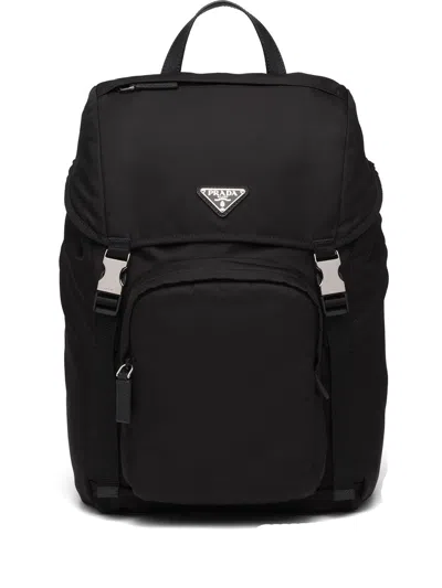 PRADA PRADA RE-NYLON AND SAFFIANO LEATHER BACKPACK