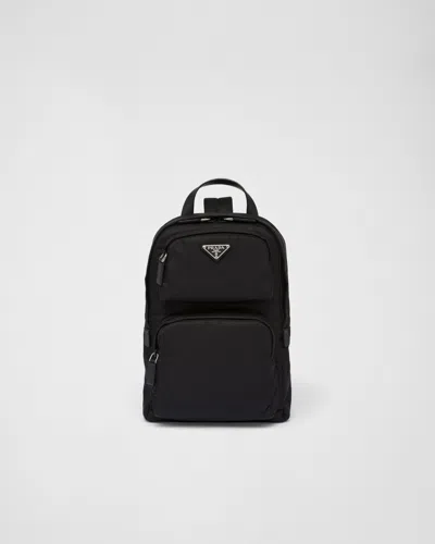 PRADA RE-NYLON AND SAFFIANO LEATHER BACKPACK