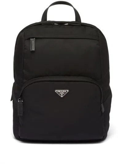 PRADA PRADA RE-NYLON AND SAFFIANO LEATHER BACKPACK BAGS