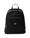 Prada Re-nylon And Saffiano Leather Backpack In Black